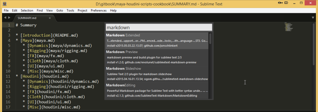 sublime markdown plugins